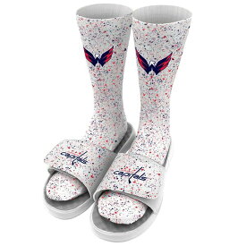 アイスライド メンズ サンダル シューズ Washington Capitals ISlide Speckle Socks & Slide Sandals Bundle White