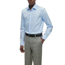 ヒューゴボス メンズ シャツ トップス Men's Easy-Iron Slim-Fit Dress Shirt Light/Pastel Blue
