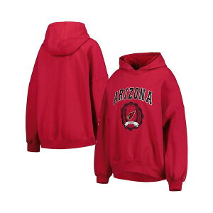 g~[ qtBK[ fB[X p[J[EXEFbgVc AE^[ Women's Cardinal Arizona Cardinals Becca Drop Shoulder Pullover Hoodie Cardinal