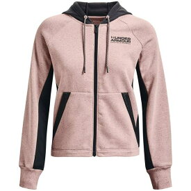 【送料無料】 アンダーアーマー レディース パーカー・スウェットシャツ アウター Armour Rival Fleece Full Zip Hoodie Womens Pink