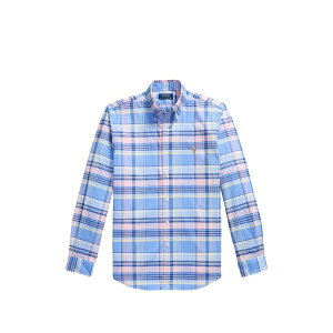 �����t���[���� �����Y �V���c �g�b�v�X Plaid shirt Blue