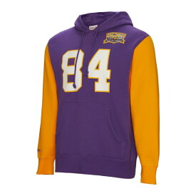 ミッチェル&ネス メンズ パーカー・スウェットシャツ アウター Randy Moss Minnesota Vikings Mitchell & Ness Retired Player Name & Number Pullover Hoodie Purple