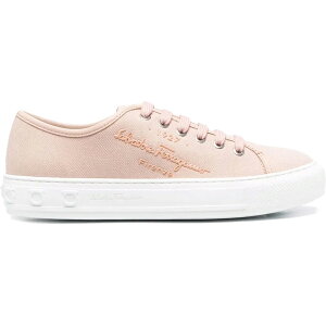 Ferragamo tFK fB[X Xj[J[ yFerragamo Logo-Embossed Low-Top Sneakers Light Pink (Women's)z TCY US_9(26.0cm) Pink
