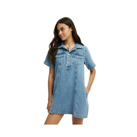コットンオン レディース ワンピース トップス Women's Original Denim Mini Dress Cleanwater blue