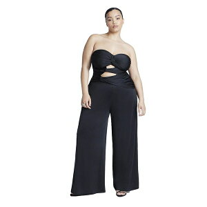 GNC fB[X s[X gbvX Plus Size Twist Detail Jumpsuit With Cutout Black onyx