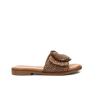 LV^C fB[X T_ V[Y Carmela Leather Women's Fashion Slip on Sandals By XTI Camel