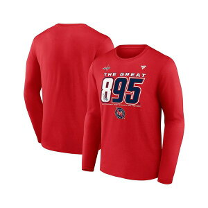 �t�@�i�e�B�N�X �����Y �V���c �g�b�v�X Men's Alexander Ovechkin Athletic Red Washington Capitals NHL All-Time Leading Goal Scorer The Great 895 Long Sleeve T-Shirt Athletic Red
