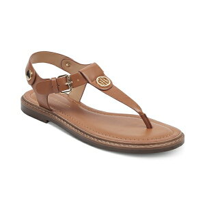 トミー ヒルフィガー レディース サンダル シューズ Women's Bennia Thong Flat Sandals Cognac
