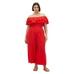 VeB[VbN fB[X s[X gbvX Plus Size Poppy Jumpsuit Sunset
