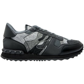 Valentino ヴァレンティノ メンズ スニーカー 【Valentino Garavani Rockrunner】 サイズ EU_40.5 Felt Grey Black