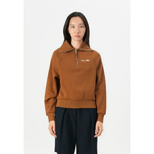 g~[ qtBK[ fB[X p[J[EXEFbgVc AE^[ CLASSIC SCRIPT HALF ZIP - Sweatshirt - highland khaki