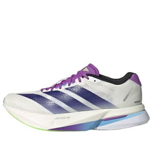 adidas AfB_X fB[X Xj[J[ y(WMNS) adidas Adizero Boston 13 'White Collegiate Purple Lime Burst' JS4953z TCY US_7(24.0cm)