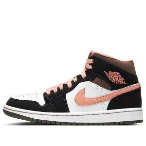 Air Jordan �W���[�_�� ���f�B�[�X �X�j�[�J�[ White/Apricot Agate/Black/Ironstone �y(WMNS) Air Jordan 1 Mid SE 'Peach Mocha' DH0210-100�z �T�C�Y US_5(22.0cm)