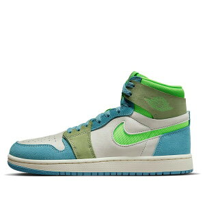Air Jordan �W���[�_�� ���f�B�[�X �X�j�[�J�[ University Blue/White/Olive/Volt �y(WMNS) Air Jordan 1 High Zoom Air CMFT 2 'University Blue Volt' DV1305-433�z �T�C�Y US_W_10.5