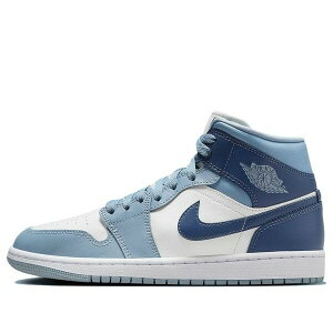 Air Jordan �W���[�_�� ���f�B�[�X �X�j�[�J�[ Blue/White �y(WMNS) Air Jordan 1 Mid 'Two-Tone Blue' BQ6472-140�z �T�C�Y US_W_12