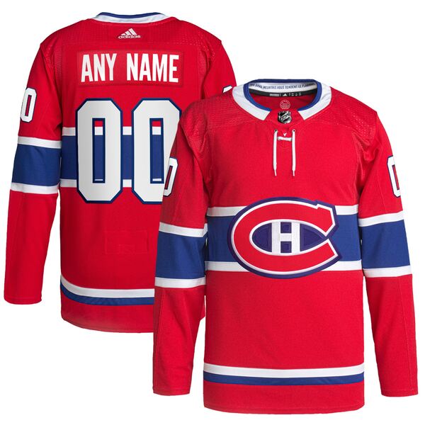 アディダス メンズ ユニフォーム トップス Montreal Canadiens Adidas Home Primegreen Authentic  Pro Custom Jersey Red トップス