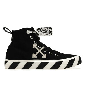 OFF-WHITE �I�t�z���C�g �����Y �X�j�[�J�[ �yOFF-WHITE Vulcanized Mid Top Black White�z �T�C�Y US_9(27.0cm) Black/White
