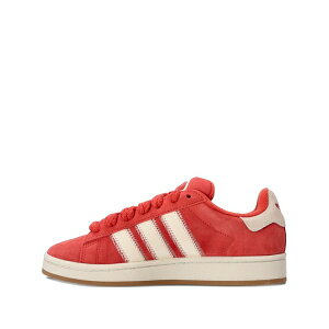 �A�f�B�_�X ���f�B�[�X �X�j�[�J�[ �V���[�Y Suede leather three-stripe sneakers Red