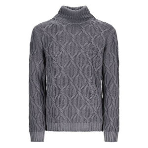 PT�g���m �����Y �j�b�g&�Z�[�^�[ �A�E�^�[ Turtleneck cable-knit sweater Grey