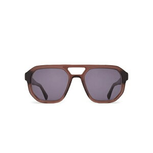 �}�C�L�[�^ �����Y �T���O���X�E�A�C�E�F�A �A�N�Z�T���[ Amare geometric-frame sunglasses Brown