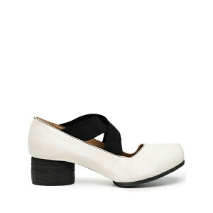 ���}�E���� ���f�B�[�X �p���v�X �V���[�Y Ballerina square toe elasticated pumps White