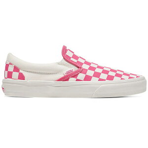 Vans �o���Y �����Y �X�j�[�J�[ �yVans Classic Slip-On Checkerboard Honeysuckle Pink White�z �T�C�Y US_5.5(23.5cm) Honeysuckle Pink/White