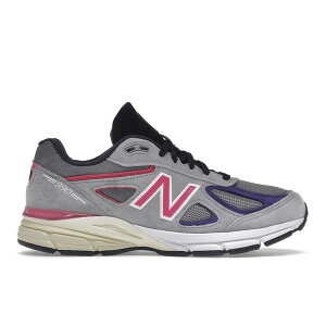New Balance �j���[�o�����X �����Y �X�j�[�J�[ �yNew Balance 990v4 Kith United Arrows & Sons (with Socks)�z �T�C�Y US_6(24.0cm) Grey/Purple/Pink/Black