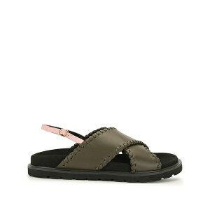 ���C�N�l�� ���f�B�[�X �T���_�� �V���[�Y Leather crossover sandals Green