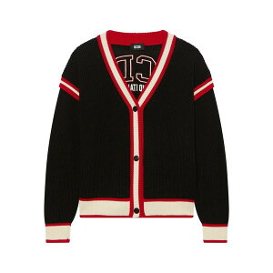 �W�[�V�[�f�B�[�G�X ���f�B�[�X �J�[�f�B�K�� �A�E�^�[ Logo-embroidered cardigan Black