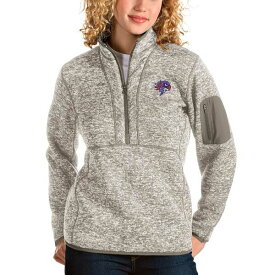 アンティグア レディース パーカー・スウェットシャツ アウター Halifax Thunderbirds Antigua Women's Fortune HalfZip Pullover Jacket Heathered Gray