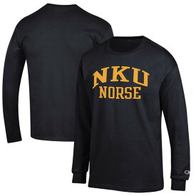 チャンピオン メンズ Tシャツ トップス Northern Kentucky University Norse Champion Jersey Long Sleeve TShirt Black