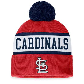 ファナティクス メンズ 帽子 アクセサリー St. Louis Cardinals Fanatics Secondary Cuffed Knit Hat with Pom Red/White