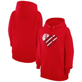カールバンクス レディース パーカー・スウェットシャツ アウター Atlanta Hawks G III 4Her by Carl Banks Women's Heart Pullover Hoodie???Red