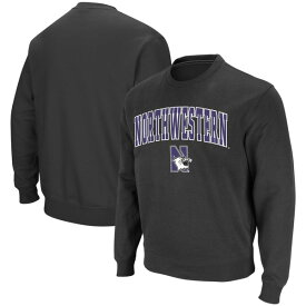 コロシアム メンズ パーカー・スウェットシャツ アウター Northwestern Wildcats Colosseum Arch & Logo Crew Neck Sweatshirt Charcoal