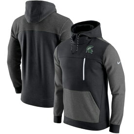 ナイキ メンズ パーカー・スウェットシャツ アウター Michigan State Spartans Nike AV15 2.0 Slim Fit Pullover Hoodie Black