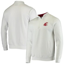 コロシアム メンズ ジャケット＆ブルゾン アウター Washington State Cougars Colosseum Tortugas Logo QuarterZip Jacket White