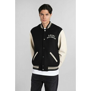 A~ Y WPbgu] AE^[ Bomber Jacket In Black Wool black