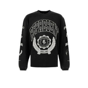 v[g Y jbg&Z[^[ AE^[ Cotton Sweatshirt With Distressed Effect STAINED BLACK