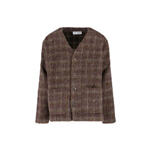 A[KV[ Y jbg&Z[^[ AE^[ Check Cardigan Brown