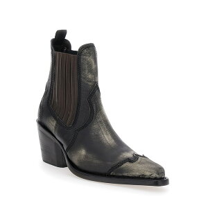 fB[XNGA[h Y u[c V[Y 'd2 X Magliano' Black Ankle Boots With Elastic Panels On The Side In Leather Man Black