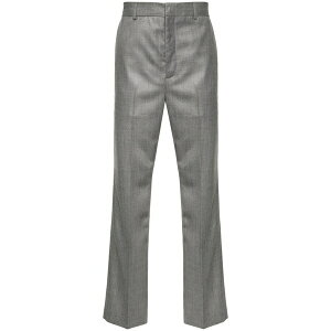 �A�N�l �X�g�D�f�B�I�Y �����Y �J�W���A���p���c �{�g���X Pressed-crease m䩘Rlange straight-leg trousers Grey