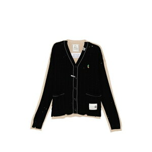�~�n�����X�q�� �����Y �J�[�f�B�K�� �A�E�^�[ Logo-embroidered cardigan Black