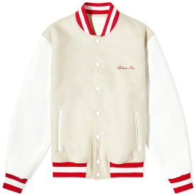 バルマン メンズ ジャケット＆ブルゾン アウター Balmain Signature Varsity Jacket Red