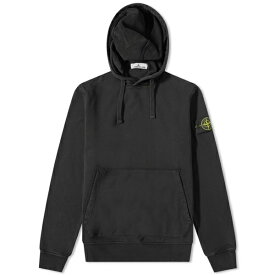 ストーンアイランド メンズ パーカー・スウェットシャツ アウター Stone Island Garment Dyed Popover Hoody Black