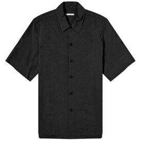 ヘルムート ラング メンズ シャツ トップス Helmut Lang Roll Up Logo Vacation Shirt Black