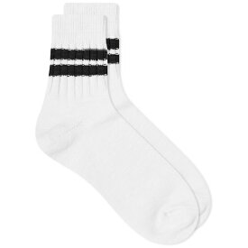 アノニマス イズム メンズ 靴下 アンダーウェア Anonymous Ism Slub Line Quarter Sock Black