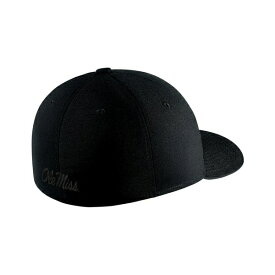 ナイキ レディース 帽子 アクセサリー Men's Ole Miss Rebels Triple Black Classic99 Performance Flex Hat Black