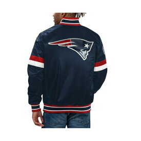 スターター レディース ジャケット＆ブルゾン アウター Men's Navy New England Patriots Home Game Satin Full-Snap Varsity Jacket Navy