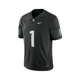 ナイキ レディース Tシャツ トップス Men's #1 Black Michigan State Spartans Alternate Football Game Jersey Black