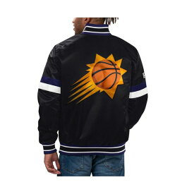 スターター レディース ジャケット＆ブルゾン アウター Men's Black Phoenix Suns Home Game Satin Full-Snap Varsity Jacket Black